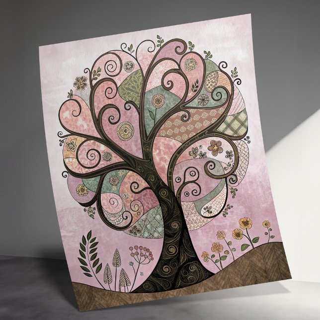 Whimsical Tree Art Print, Abstrakt Nature Poster, Poster (Von Creator hochgeladen)