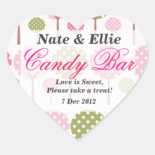 Whimsical Tree Candy Bar Sticker (Vorderseite)