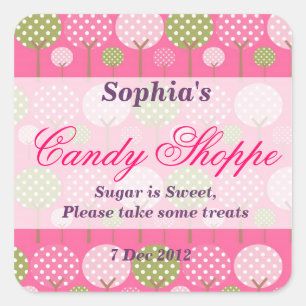 Whimsical Tree Candy Shoppe Sticker