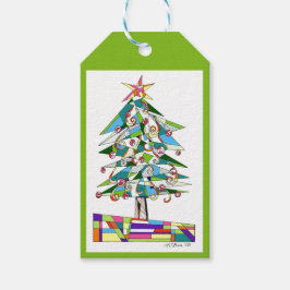 Whimsical Tree Fun Gift Tag von Leslie Clair Bures Geschenkanhänger