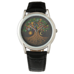 Whimsical Tree of Life - Yggdrasil Armbanduhr