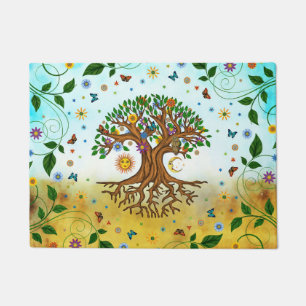 Whimsical Tree of Life - Yggdrasil Fußmatte