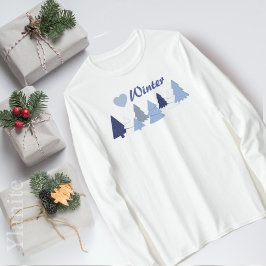 Whimsical Trees Herz Winter T-Shirt