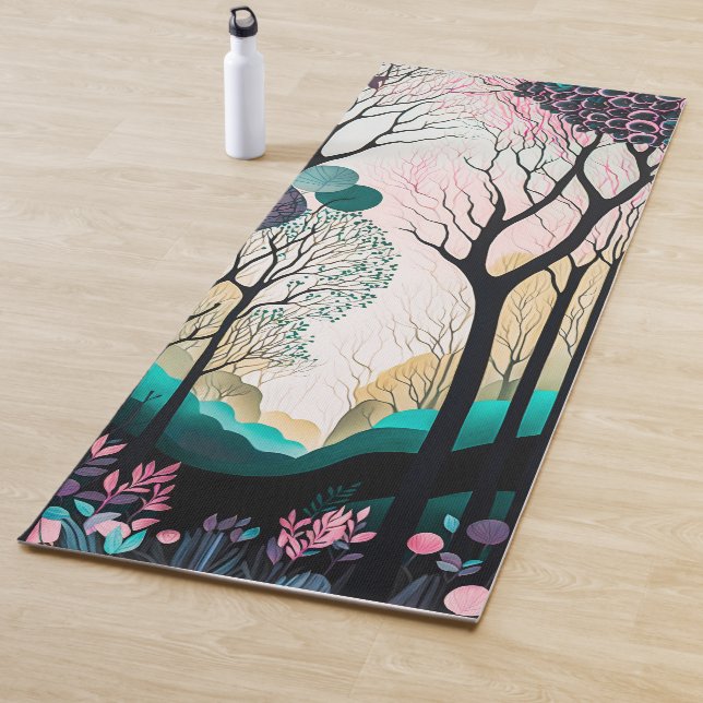 Whimsical Trees Yoga Mat Yogamatte (Beispiel)