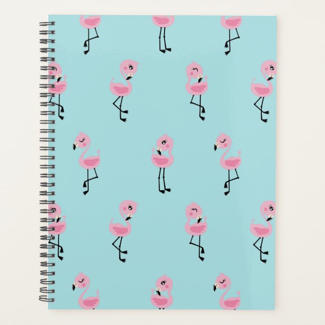 Whimsical tropical flamingos planer (Vorderseite)