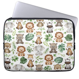 Whimsical Tropical Jungle Safari Wilde Tiere Laptopschutzhülle