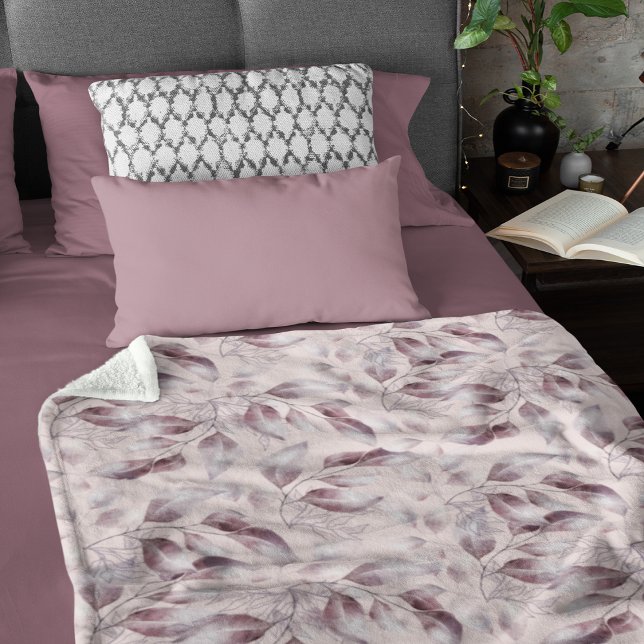 Whimsical Twilight Seamless Muster Sherpadecke (Watercolor Wash BG&Hand-Painted Watercolor Element Sherpa Blanket)
