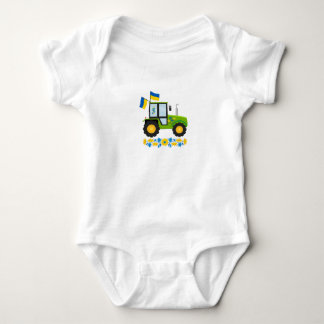 Whimsical Ukraine Traktor Baby Strampler