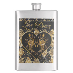 Whimsical und Elegant Goth Liebe Potion Flachmann