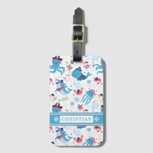 Whimsical Under Sea Pirate Nautical Theme Kids Gepäckanhänger