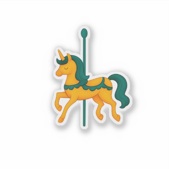 Whimsical Unicorn Baby Dusche Aufkleber (Vorderseite)