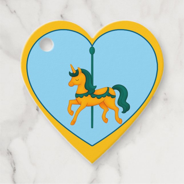 Whimsical Unicorn Baby Dusche Geschenkanhänger (Vorderseite)