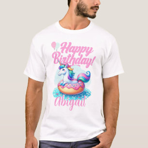 Whimsical Unicorn Donut Niedlich Rainbow Pool Part T-Shirt