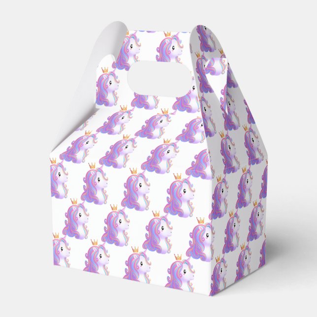 Whimsical Unicorn Geburtstag Geschenkschachtel (Vorderseite)