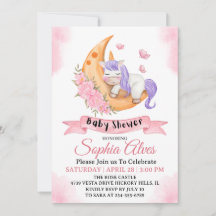 Whimsical Unicorn Moon Baby Shower for Baby Girl