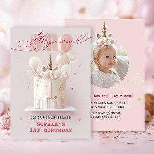 Whimsical Unicorn Party Einladung