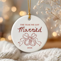 Whimsical Unser erstes Weihnachten verheiratet Orn