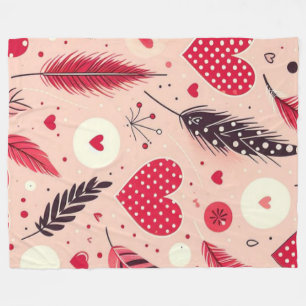 Whimsical Valentine Liebe Garden Fleecedecke