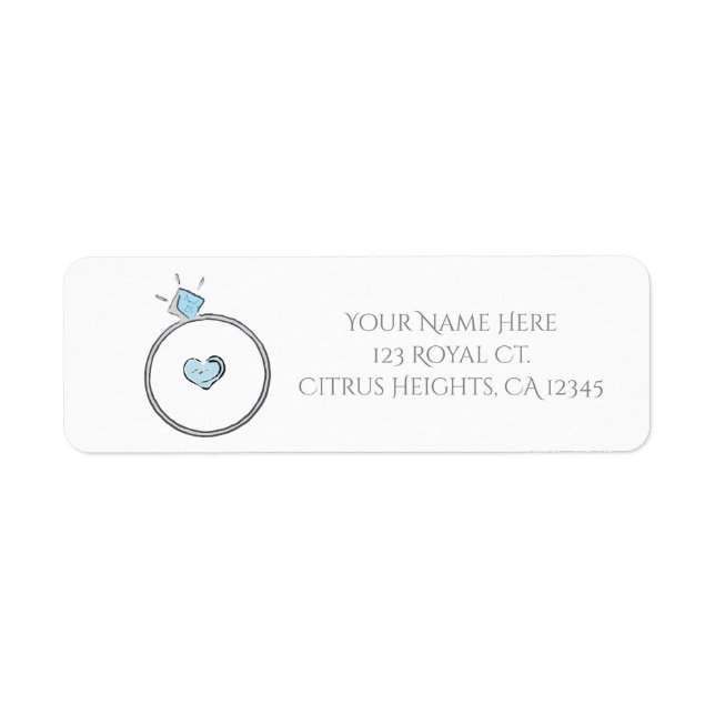 Whimsical Verlobung Ring Bridal Dusche Einladung (Vorne)