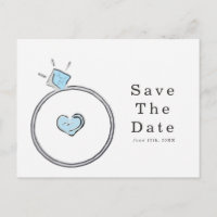 Whimsical Verlobung Wedding Ring Save the Date