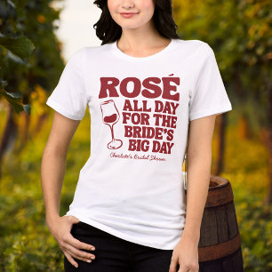 Whimsical Vino Before Vows Burgunder Junggesellinn Tri-Blend Shirt