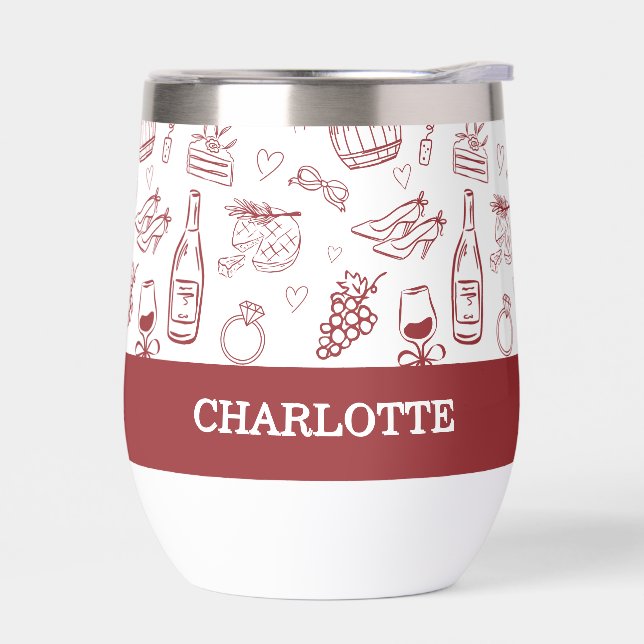 Whimsical Vino Before Vows Burgundy Bridal Shower (Links)