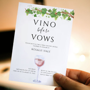 Whimsical Vino Before Vows Wine Brautparty Einladung