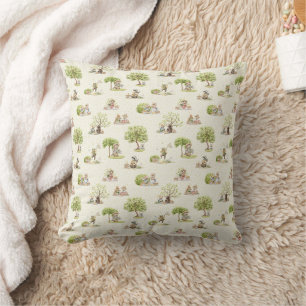 Whimsical Vintag Animals Picnic Kinderzimmer Kissen