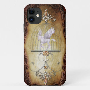 Whimsical Vintag Caged Unicorn iPhone 11 Hülle