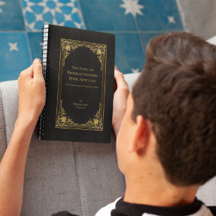 Whimsical Vintag Elegante Gold & Black Book Cover Planer