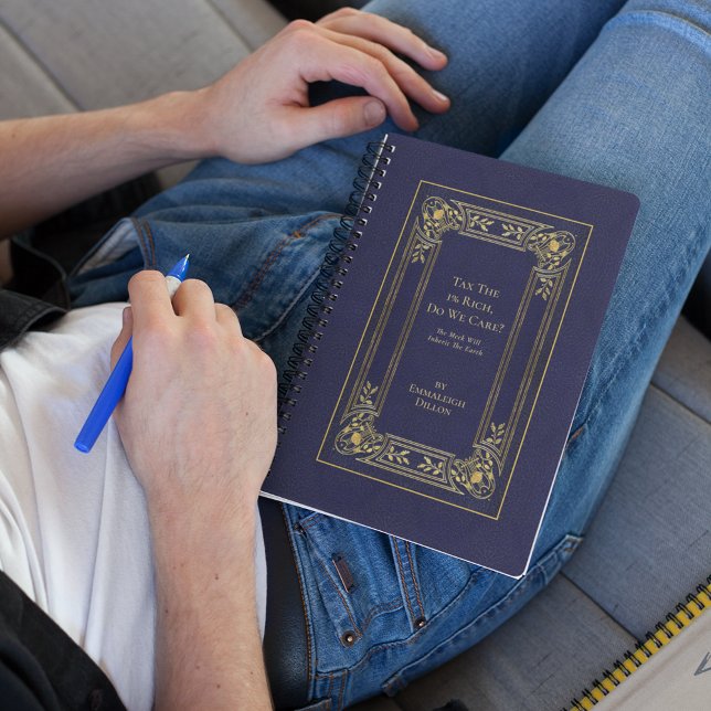 Whimsical Vintag Elegante Gold & Blue Book Cover Planer (Von Creator hochgeladen)