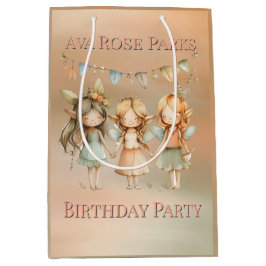 Whimsical Vintag Fairies Girl Birthday Party Mittlere Geschenktüte