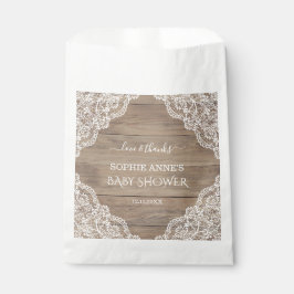 Whimsical Vintag Lace Old Barn Baby Dusche Gefalle Geschenktütchen