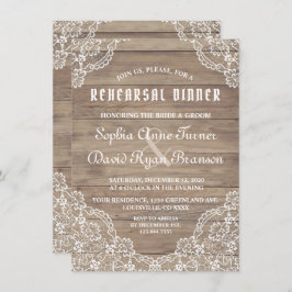 Whimsical Vintag Lace Old Barn Probe Abendessen Einladung