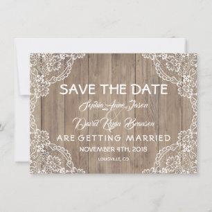 Whimsical Vintag Lace Old Barn Wedding Save The Date