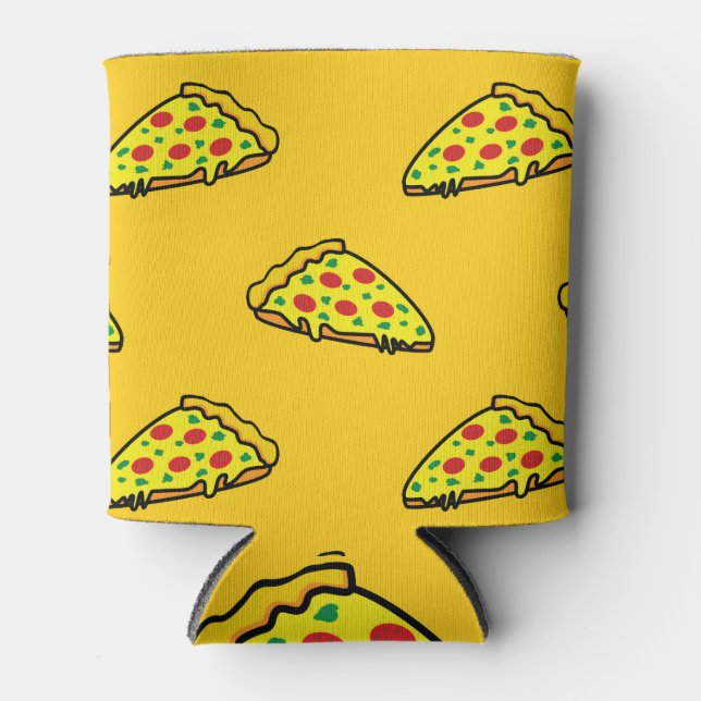 Whimsical Vintag Pizza Pattern Dosenkühler (Vorderseite)