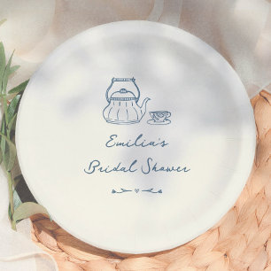 Whimsical Vintage Tea Party Brautparty Pappteller