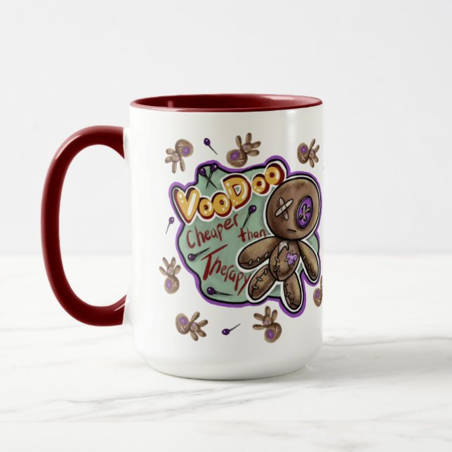 Whimsical Voodoo Doll Mug Tasse (Links)