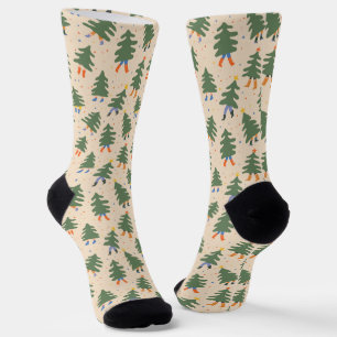 Whimsical Walking Weihnachtsbaummuster Socken