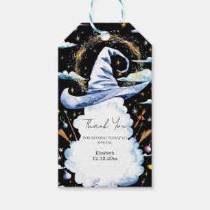 Whimsical Wand Wizard Hat Baby Dusche Geschenkanhänger