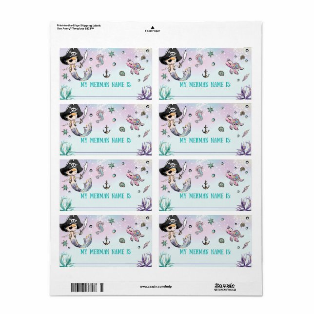 Whimsical Was ist Ihr Merman Name Geburtstag Spiel (Vorne)