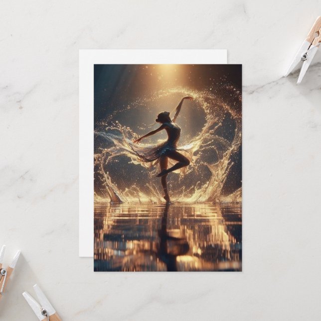 Whimsical Water Dance Party Invitation | Mermaid / Einladung (Vorderseite/Rückseite Beispiel)