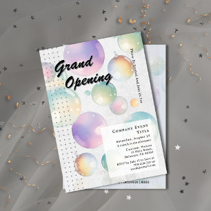 Whimsical Watercolor Aura Bubble Grand Opening Einladung