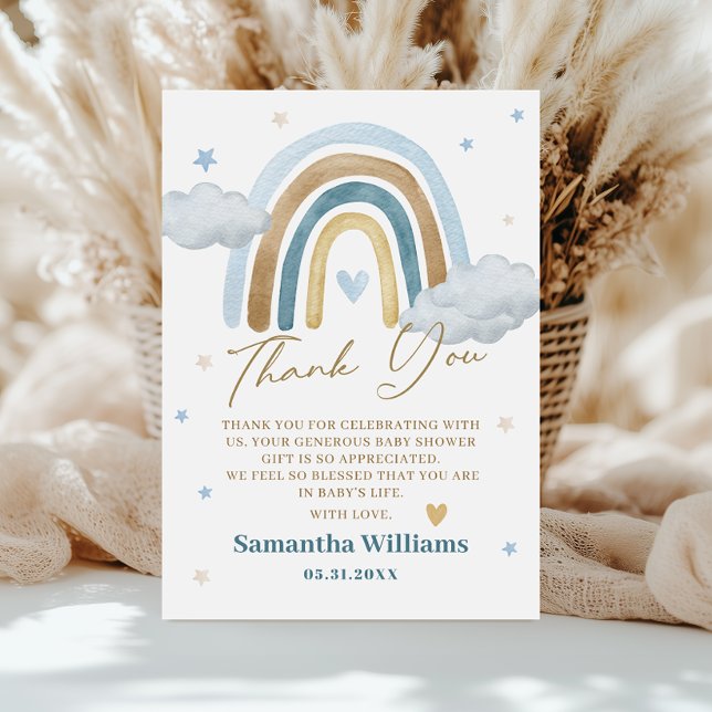 Whimsical Watercolor Babydusche Danke Karte (Von Creator hochgeladen)