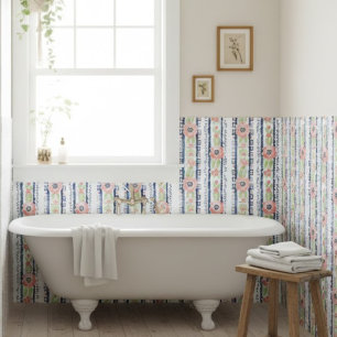 Whimsical Watercolor Blue Green Decorative Fliese