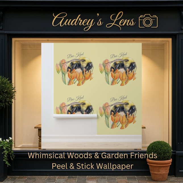 Whimsical Watercolor Bumblebee Nursery Tapete (Von Creator hochgeladen)