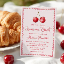 Whimsical Watercolor Cherry Baby Dusche