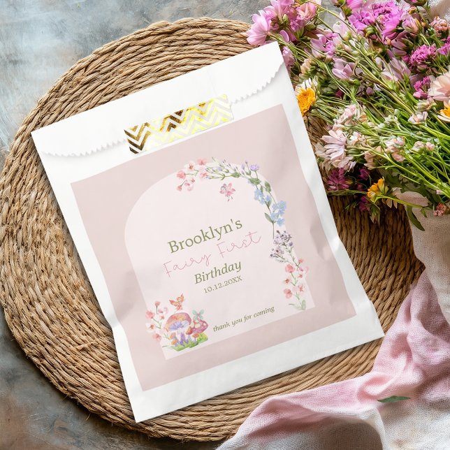 Whimsical Watercolor Fairy verzauberter Wald Geschenktütchen (Whimsical Watercolor Fairy Enchanted Forest Favor Bag)