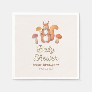 Whimsical Watercolor Fall Thema Kinderdusche Serviette