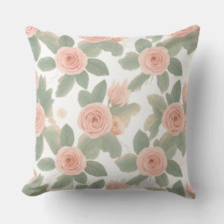 Whimsical Watercolor Floral Pillow Designs Kissen